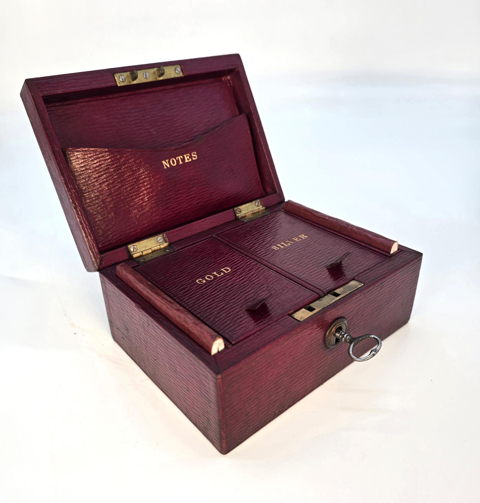 Late Victorian Bullion Box in Red Moroccan Leather c.1890 (1 of 13) Late Victorian Bullion Box in Red Moroccan Leather c.1890 (1 of 13)