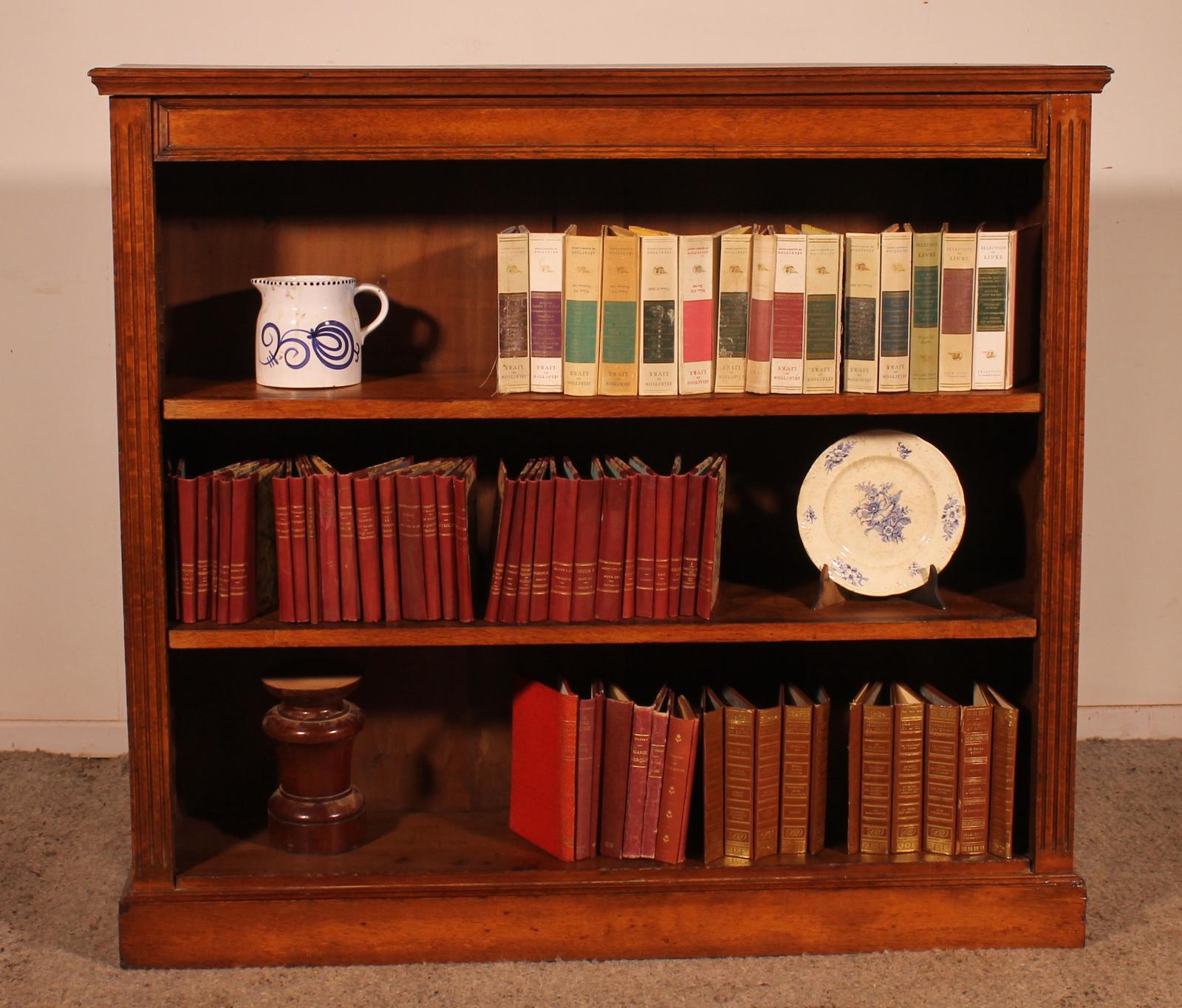 19th Century Oak Open Bookcase - England (1 of 10)