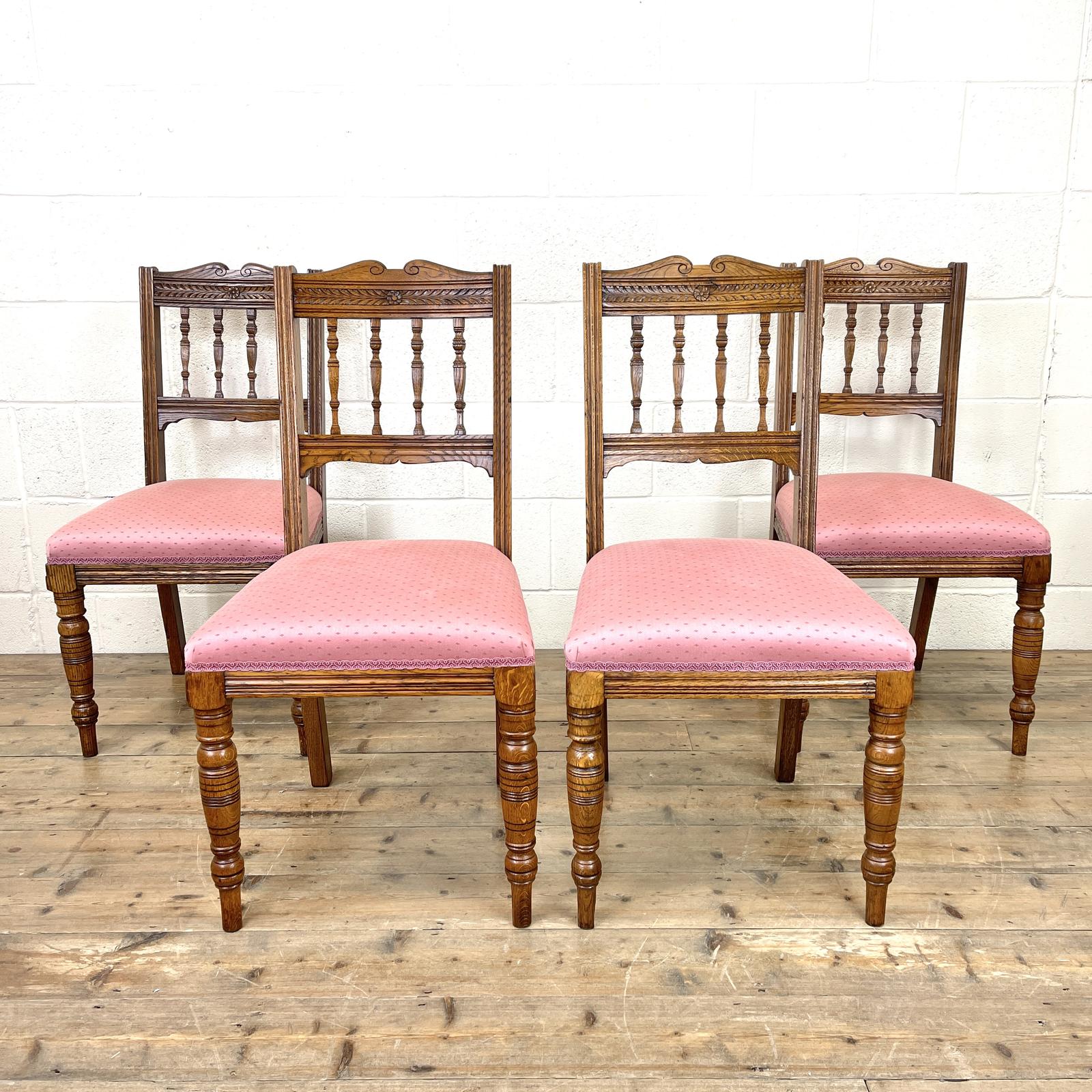 Set of Four Antique Oak Dining Chairs (1 of 10) Set of Four Antique Oak Dining Chairs (1 of 10)