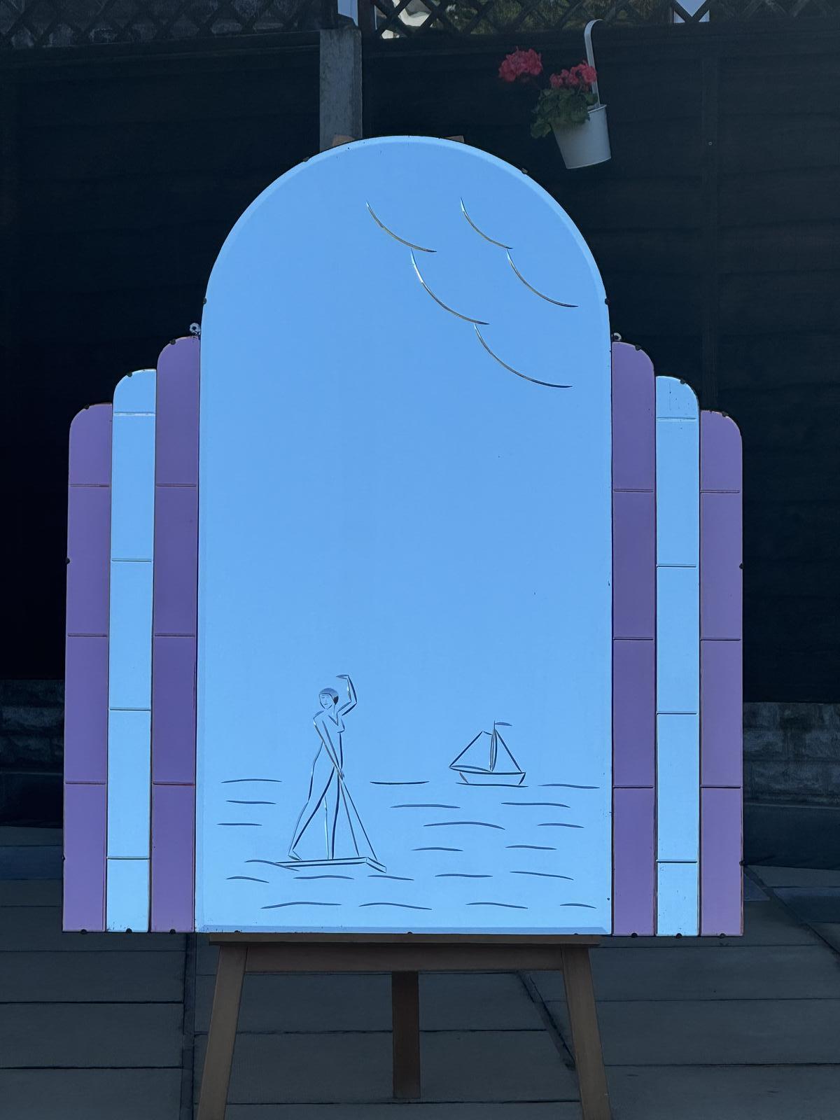 Pink Insert Large Mirror (1 of 5)