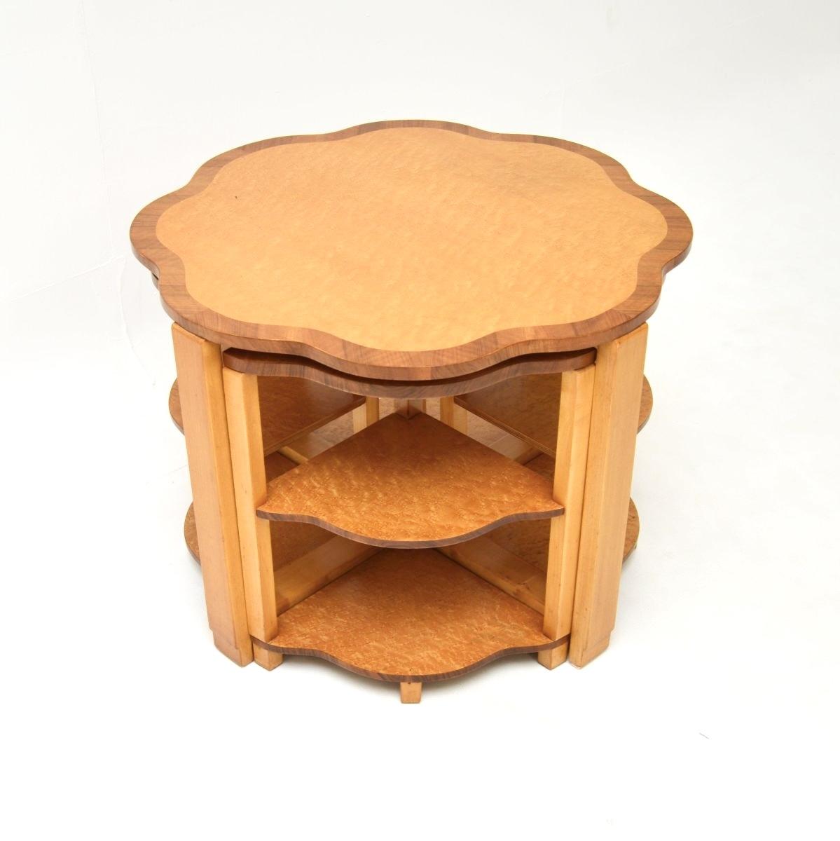 Art Deco Birds Eye Maple Nesting Coffee Table (1 of 10) Art Deco Birds Eye Maple Nesting Coffee Table (1 of 10)