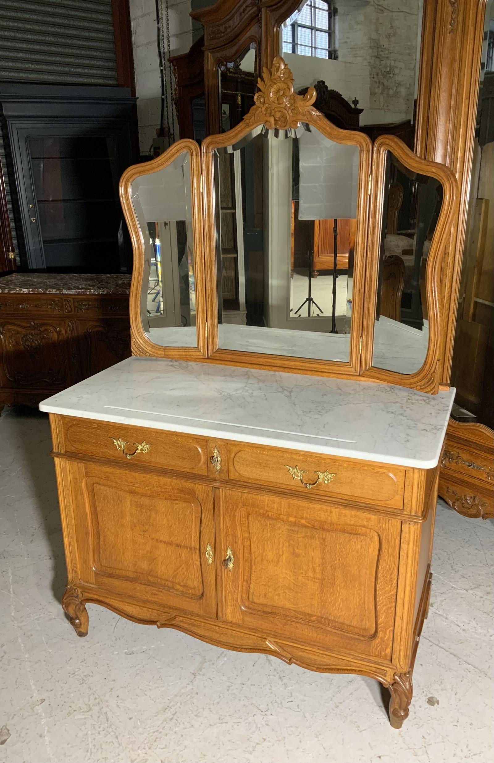 Carved Oak French Washstand (1 of 11)