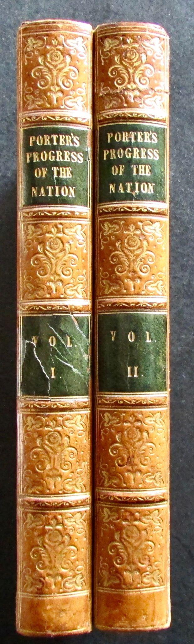 1836 1st Edition The Progress of The Nation by G R Porter Signed Presentation Copy 2 Volumes (1 of 5)