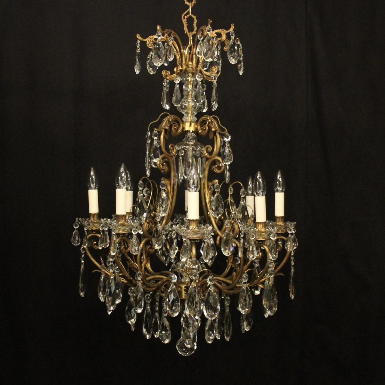 French Gilded Bronze Cage Antique Chandelier (1 of 10) French Gilded Bronze Cage Antique Chandelier (1 of 10)