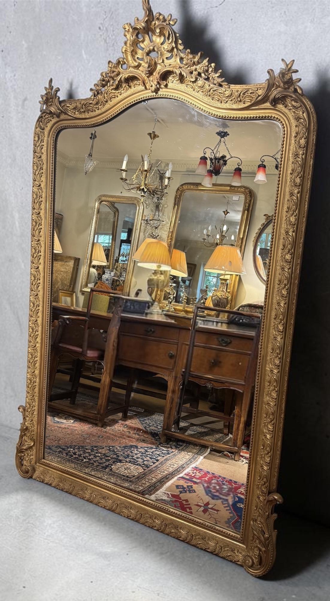 Very Large 19th Century Gilt Mirror (1 of 7) Very Large 19th Century Gilt Mirror (1 of 7)