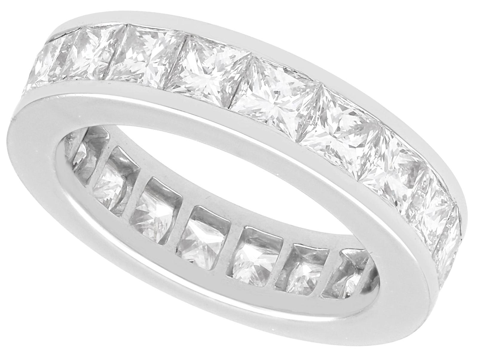 Vintage 3.62ct Diamond & 18ct White Gold Eternity Ring c.1970 (1 of 9)