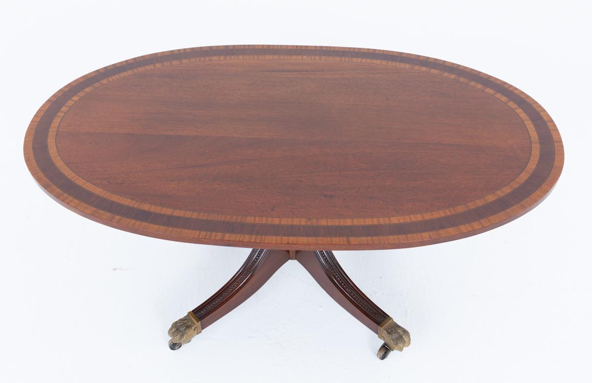 Sheraton Revival Mahogany Oval Coffee Table (1 of 6) Sheraton Revival Mahogany Oval Coffee Table (1 of 6)