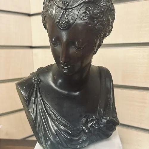 Late 19th Century Bronze Bust on Solid Marble Base c.1880 (1 of 2)