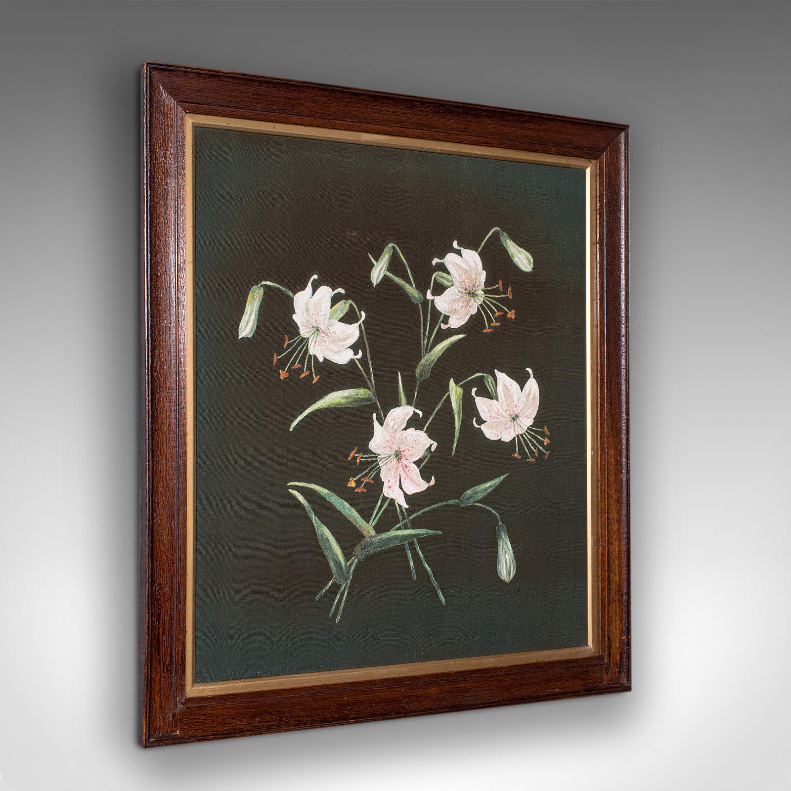 Antique Framed Panel, English, Hand Painted, Art Nouveau, Edwardian, C.1910 (1 of 8)