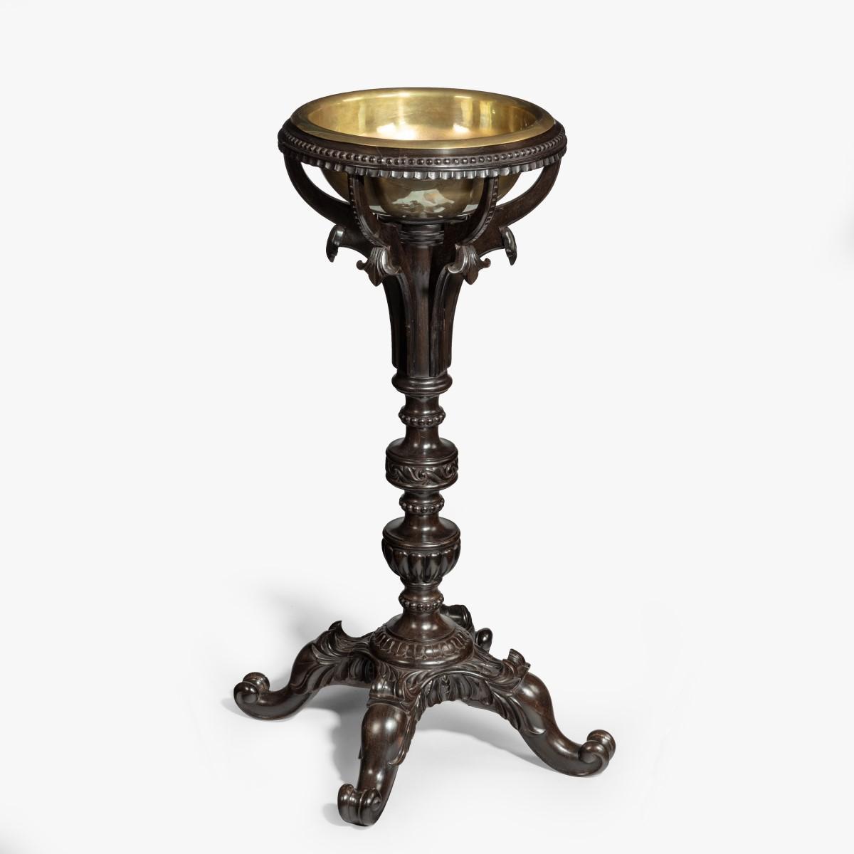 Anglo Indian Solid Ebony Jardinière (1 of 6)