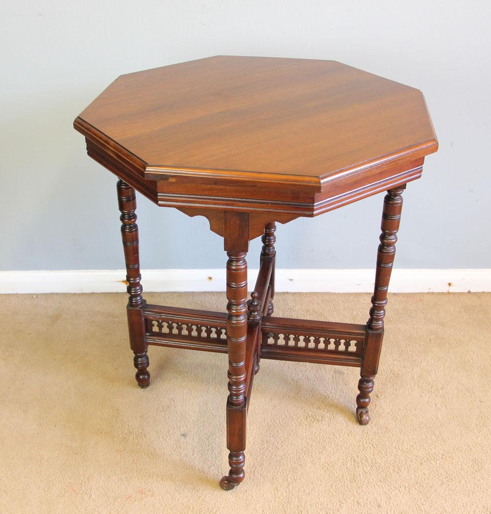 Walnut Octagonal Occasional Lamp Centre Table (1 of 8) Walnut Octagonal Occasional Lamp Centre Table (1 of 8)