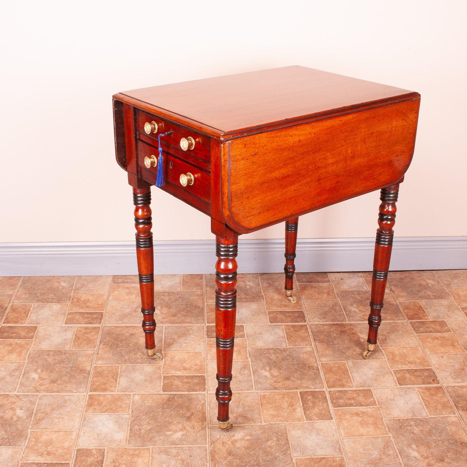 19th Century Mahogany Pembroke Work Table (1 of 13)
