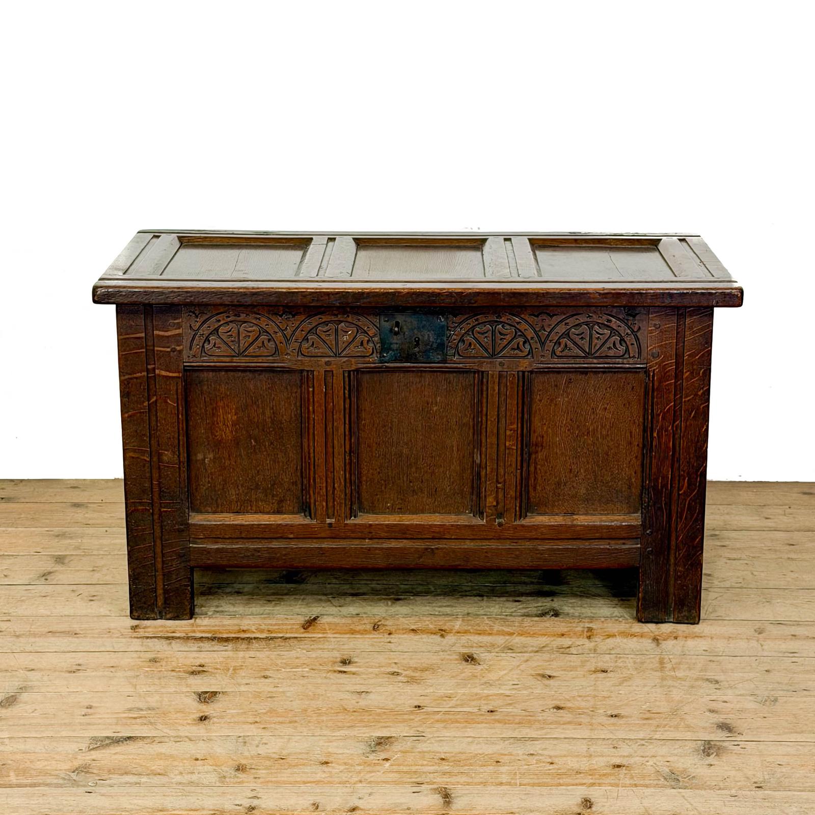 Antique Oak Carved Coffer (1 of 10) Antique Oak Carved Coffer (1 of 10)