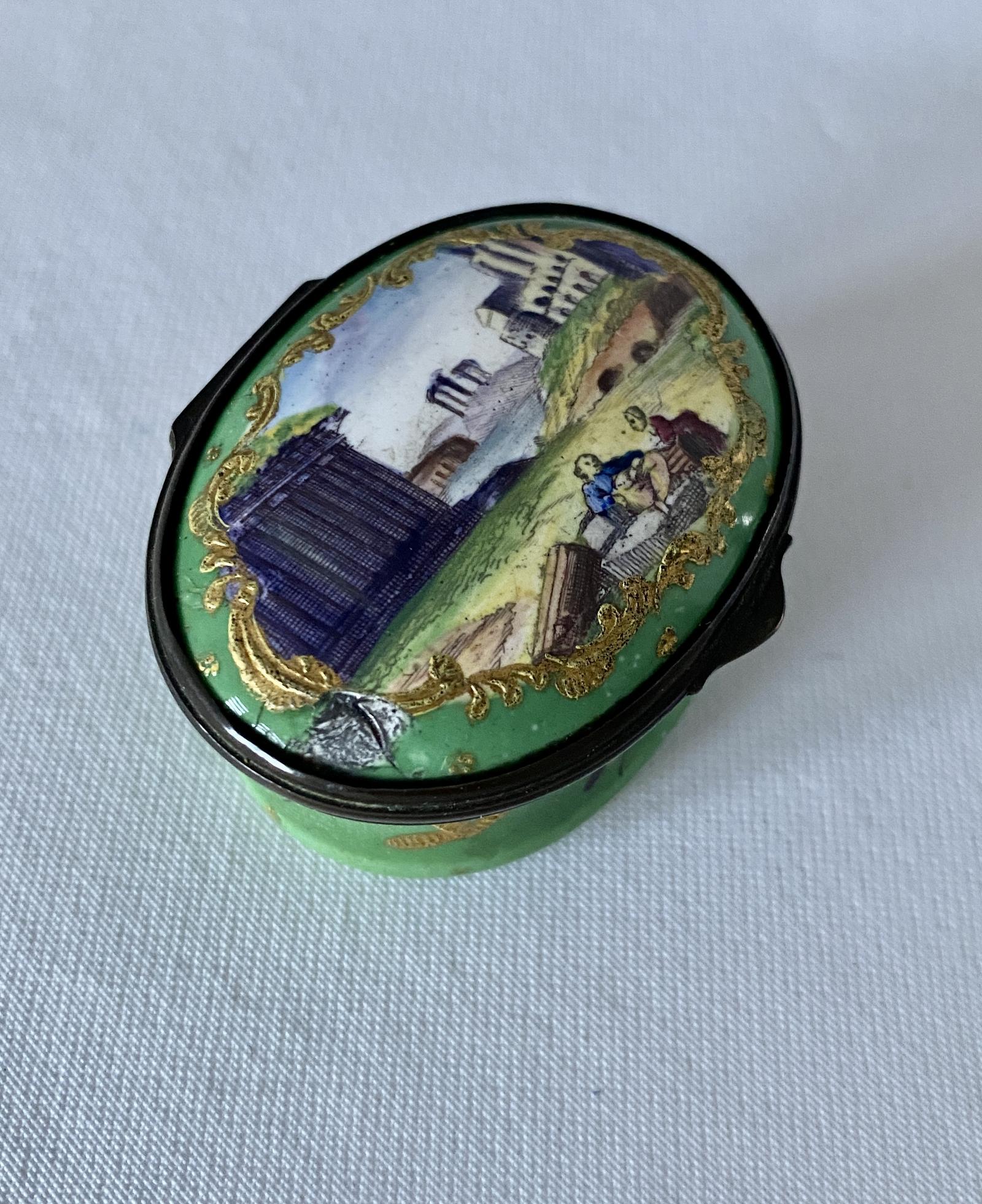 Georgian Bilston Enamelled Box c.1800 (1 of 9)