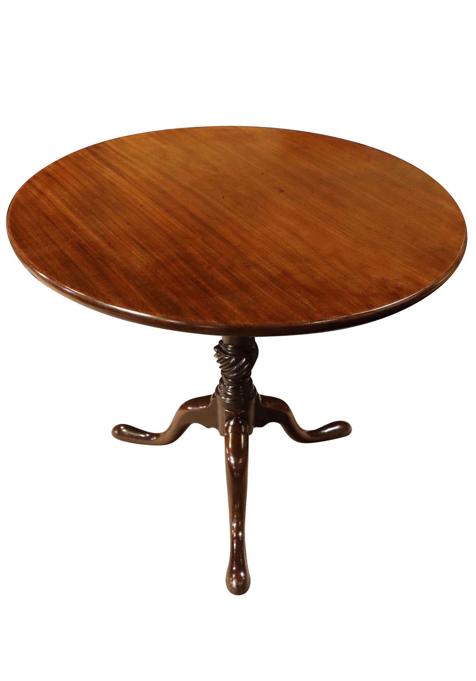 George II Mahogany Snap-Top Occasional Table with Spiral Twist Column c.1750 (1 of 4) George II Mahogany Snap-Top Occasional Table with Spiral Twist Column c.1750 (1 of 4)