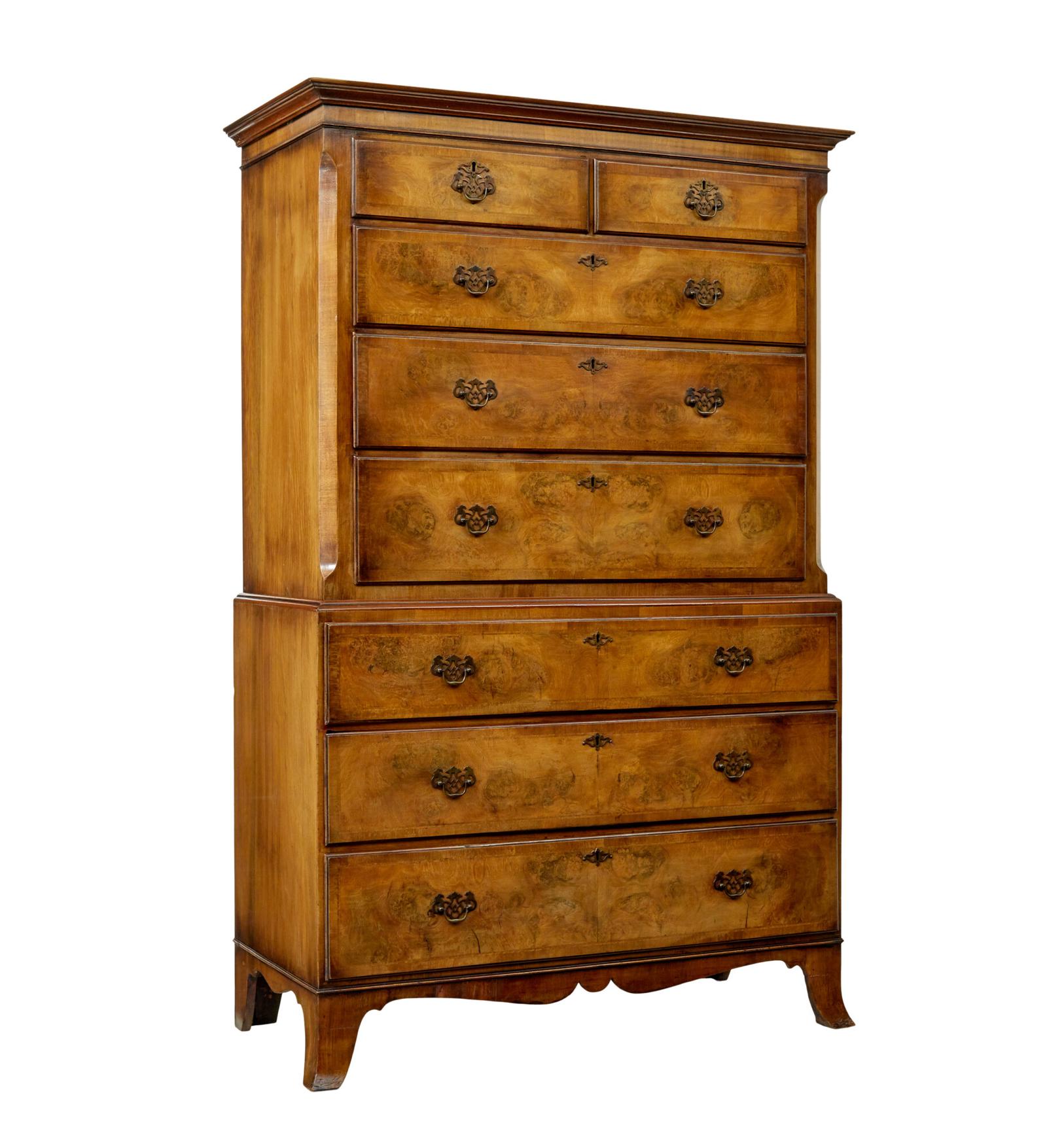 Late Georgian 19th Century Walnut Chest on Chest (1 of 8)