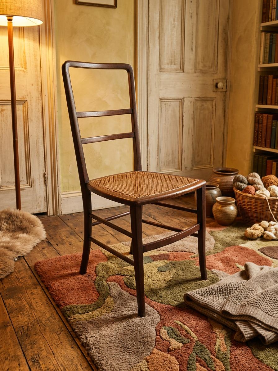 Antique Edwardian Ladder Back Chair with Ratten Seat Base (1 of 8) Antique Edwardian Ladder Back Chair with Ratten Seat Base (1 of 8)