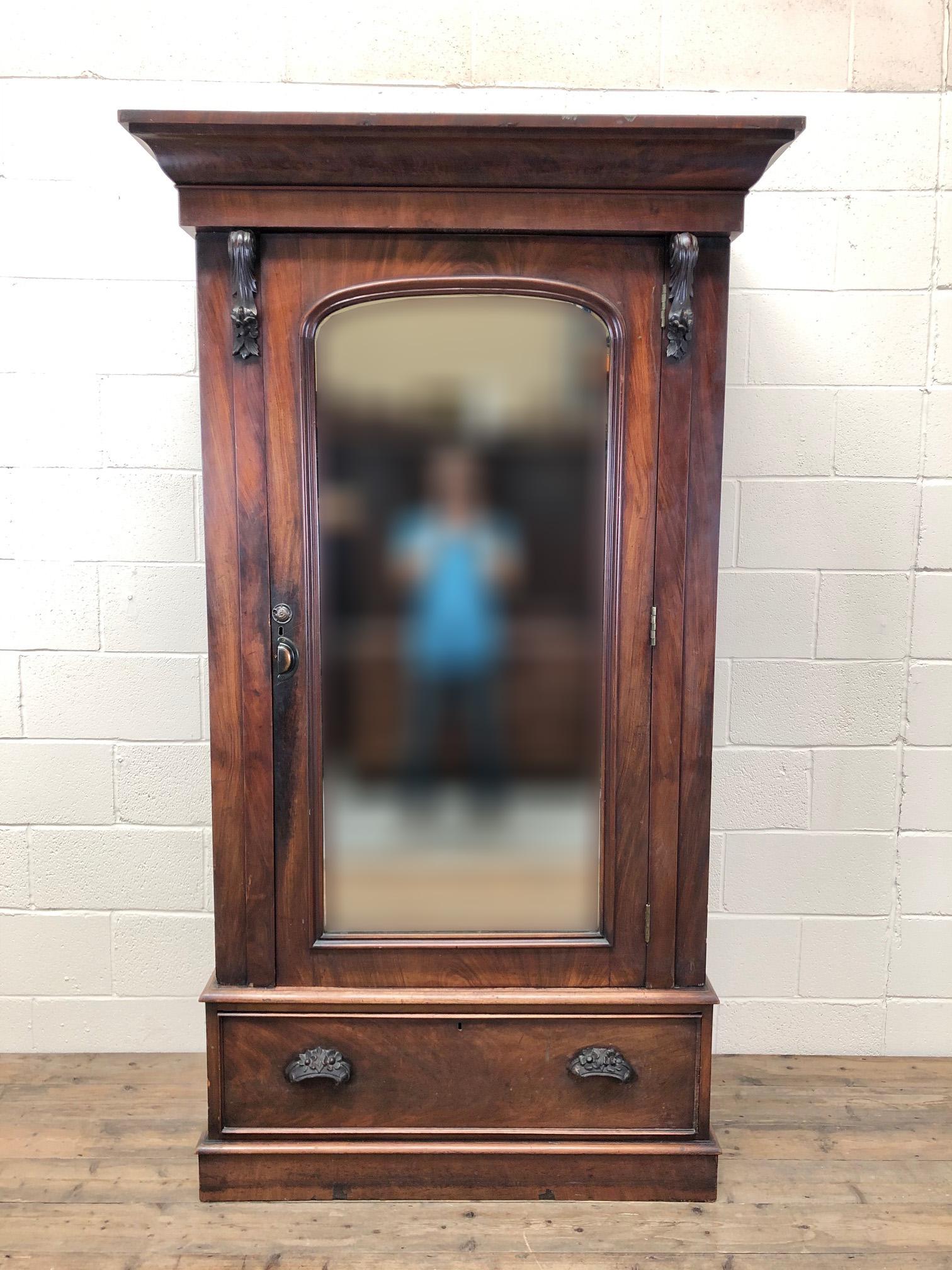 Large Antique Victorian Mahogany Wardrobe Armoire with Mirror (1 of 13) Large Antique Victorian Mahogany Wardrobe Armoire with Mirror (1 of 13)