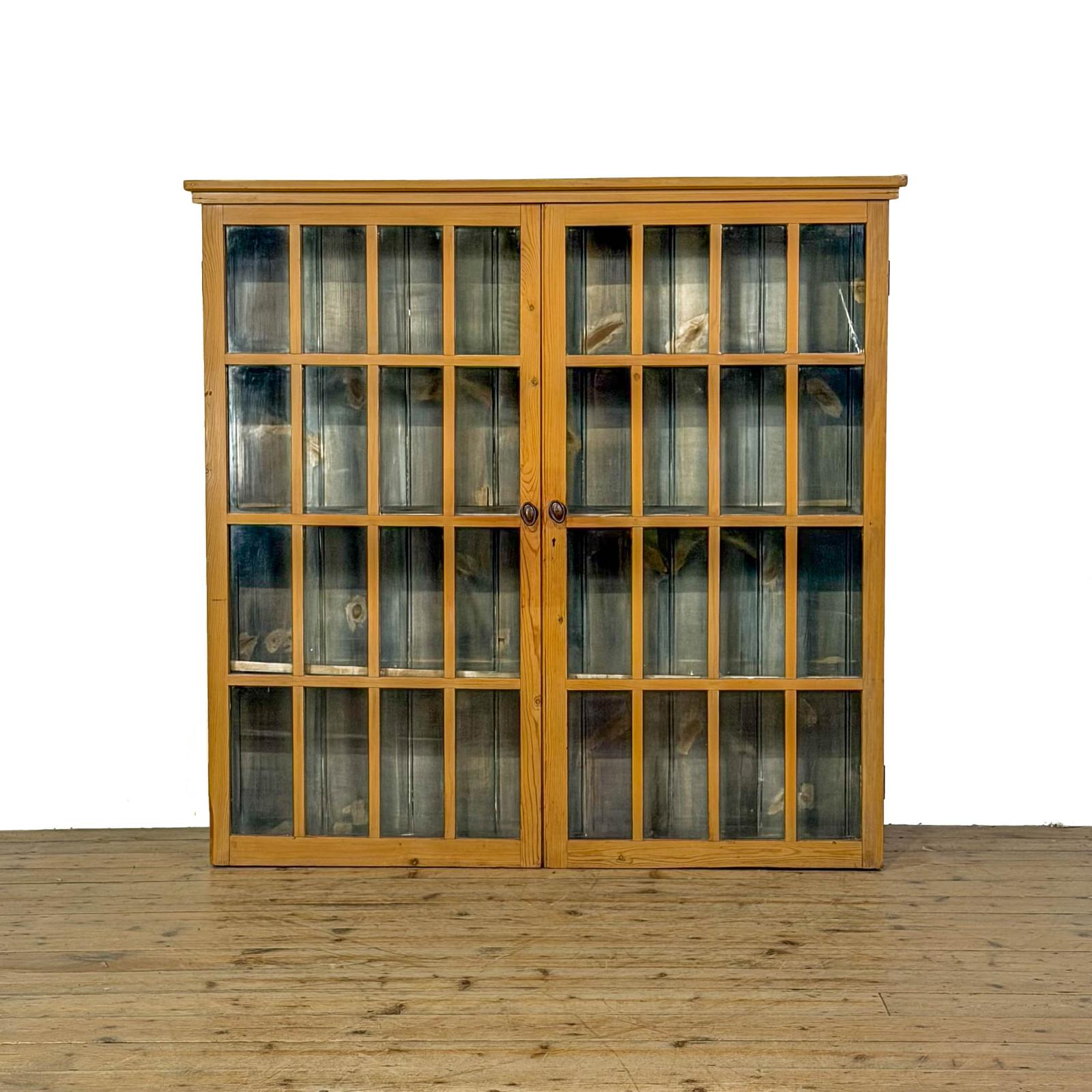 Vintage Pine Glass Front Cabinet (1 of 8) Vintage Pine Glass Front Cabinet (1 of 8)