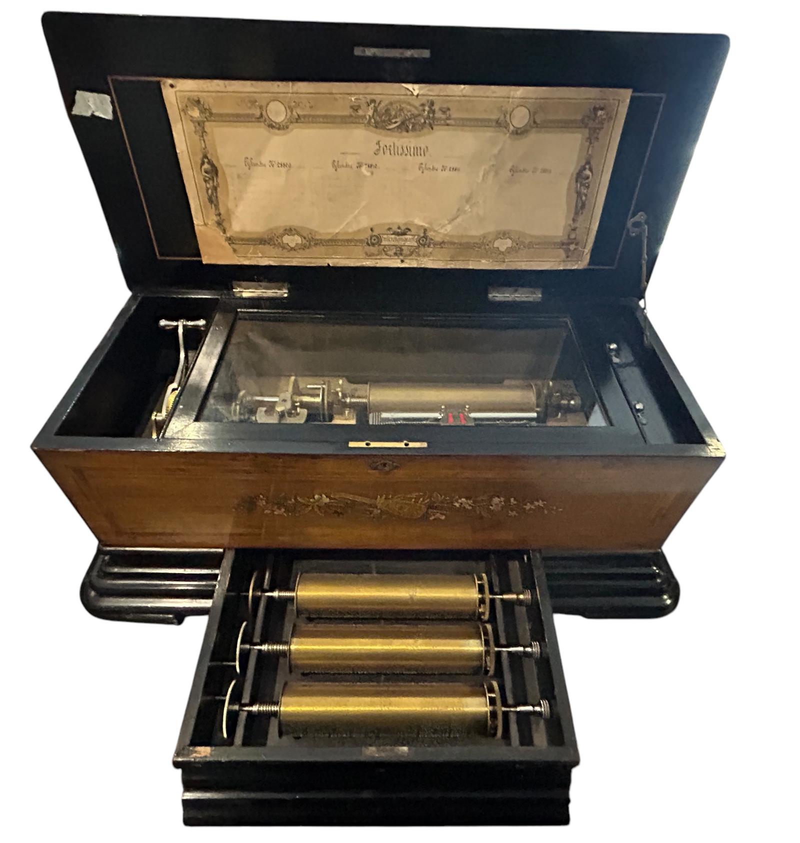 Antique Swiss Rosewood Case Forlissimo Mechanical Music Box (1 of 12)