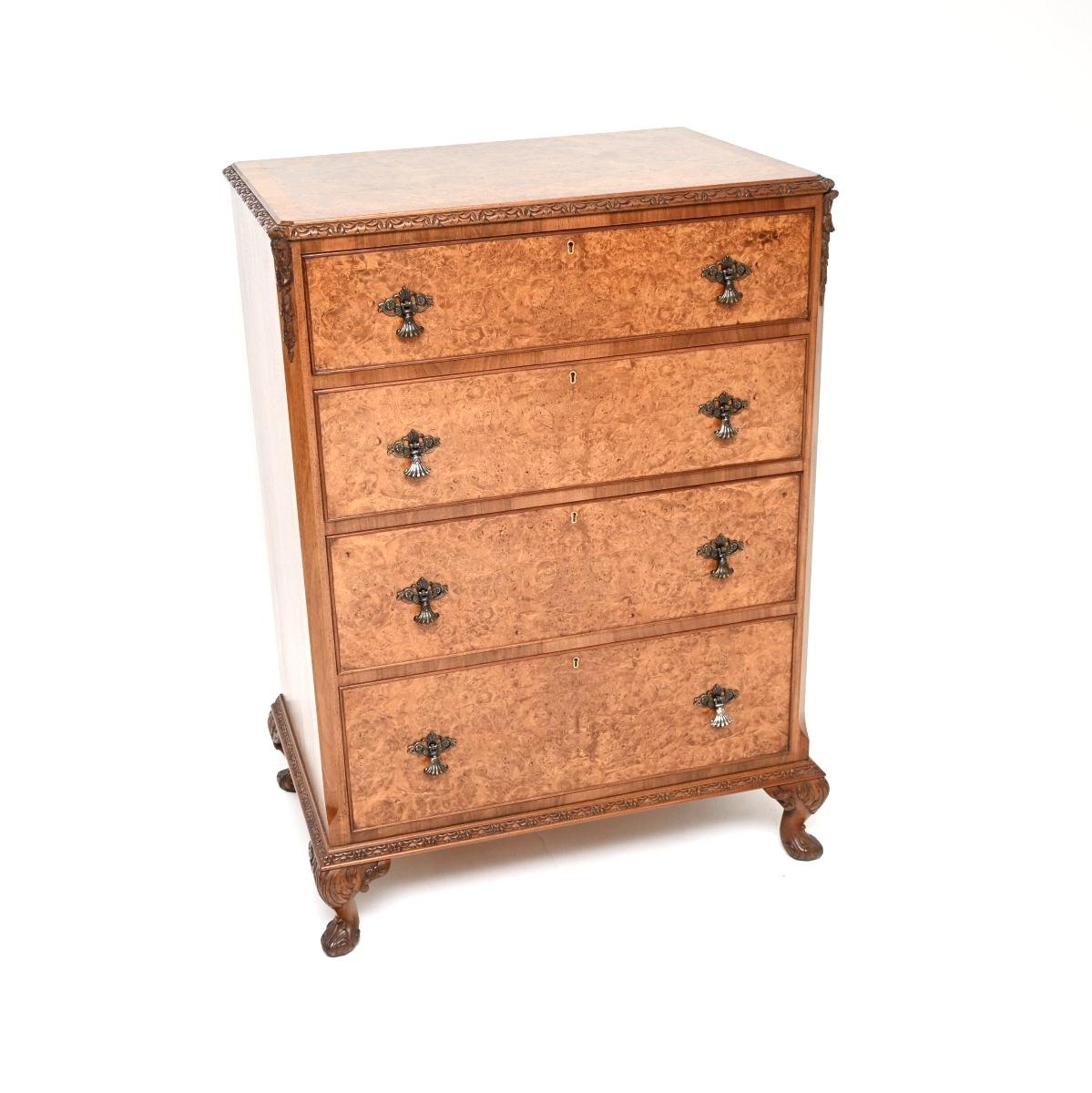 Antique Burr Walnut Chest of Drawers (1 of 8) Antique Burr Walnut Chest of Drawers (1 of 8)