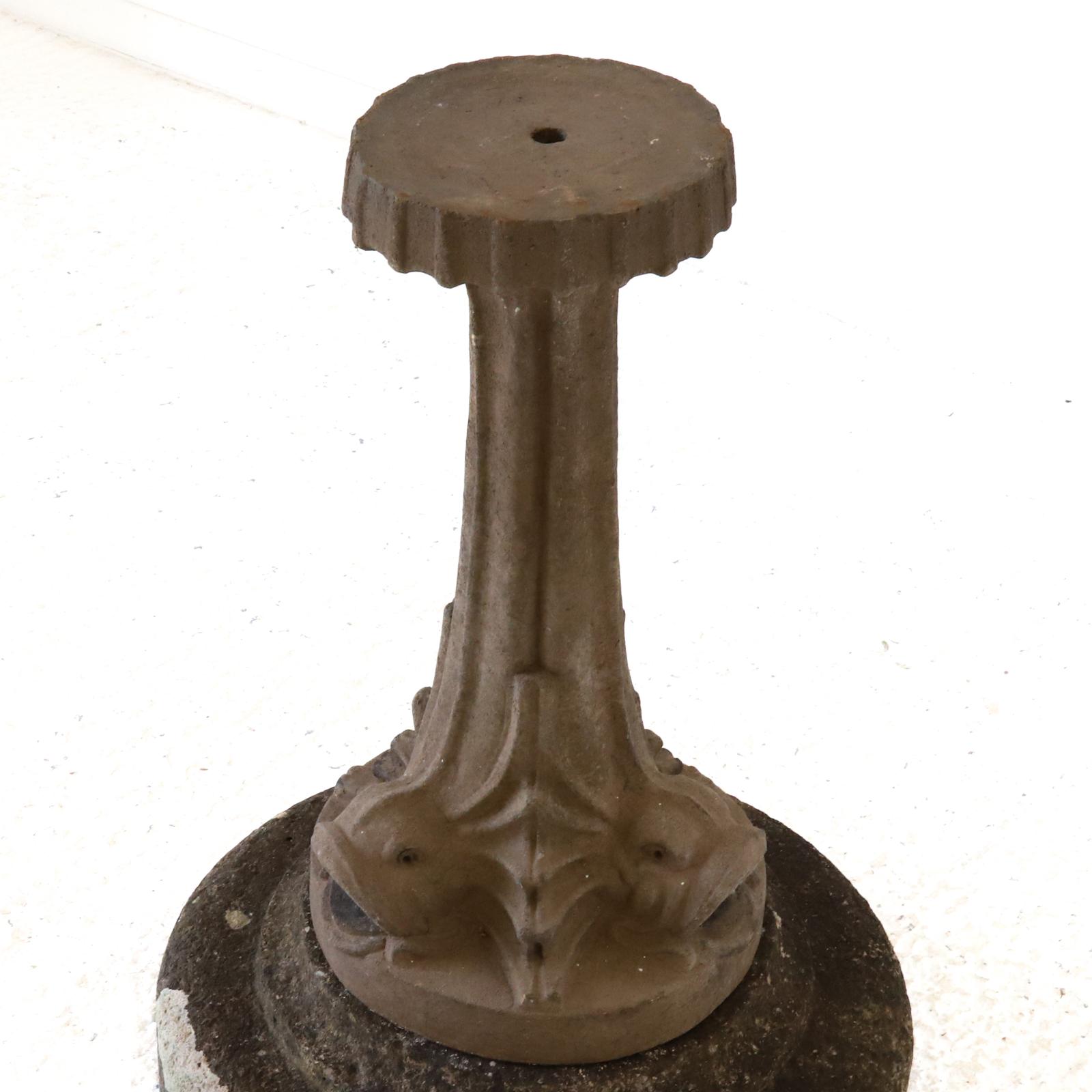 Early 20th Century Stoneware Dolphin Pedestal Base (1 of 7)