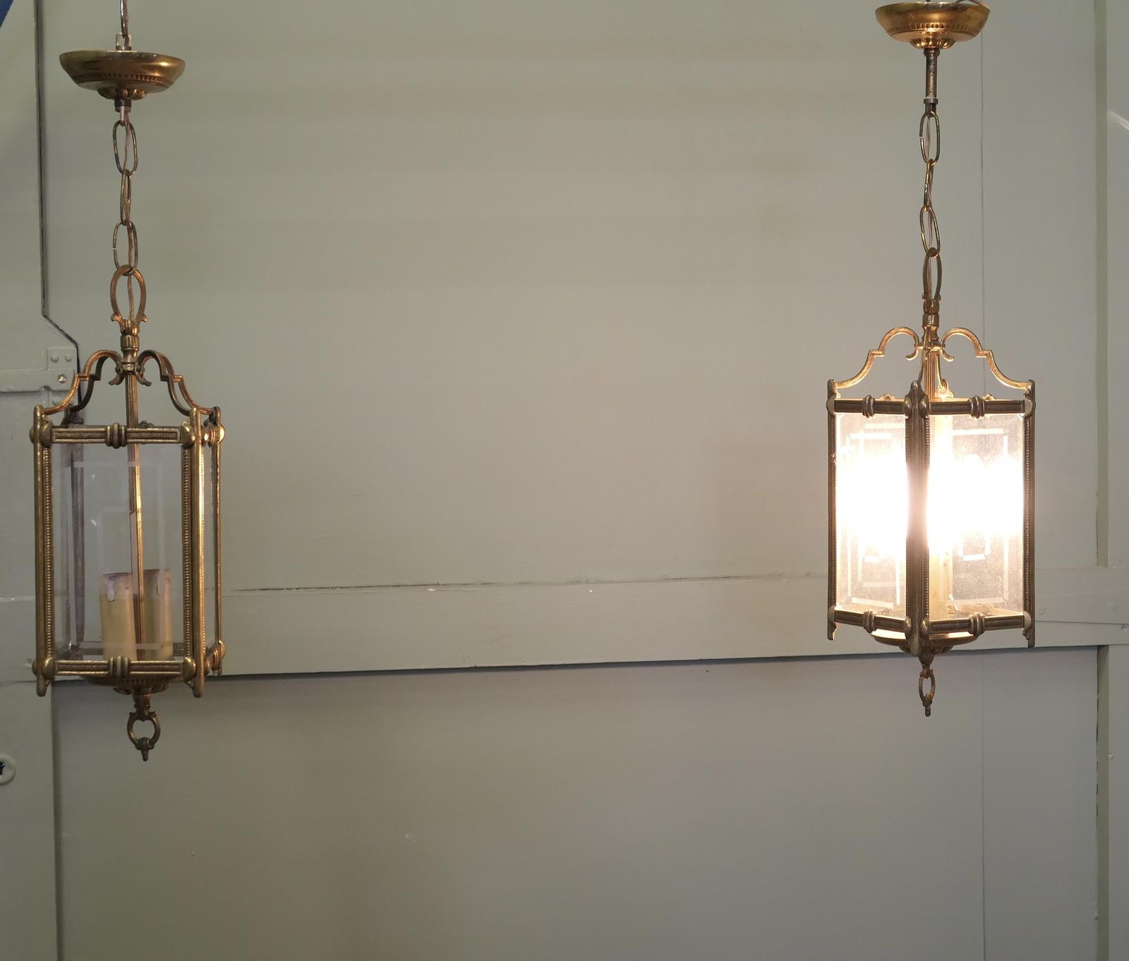 A Pair of Art Deco French Hanging Lanterns (1 of 6) A Pair of Art Deco French Hanging Lanterns (1 of 6)