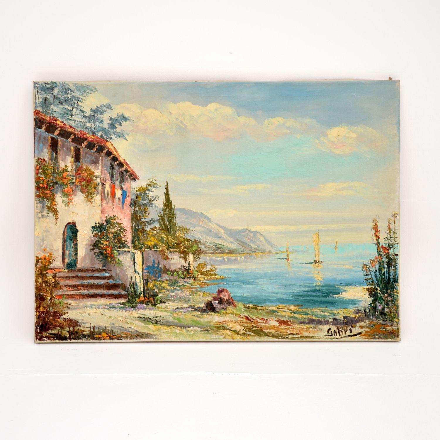 Vintage Landscape Impressionist Oil Painting by "Gabri" (1 of 7) Vintage Landscape Impressionist Oil Painting by "Gabri" (1 of 7)