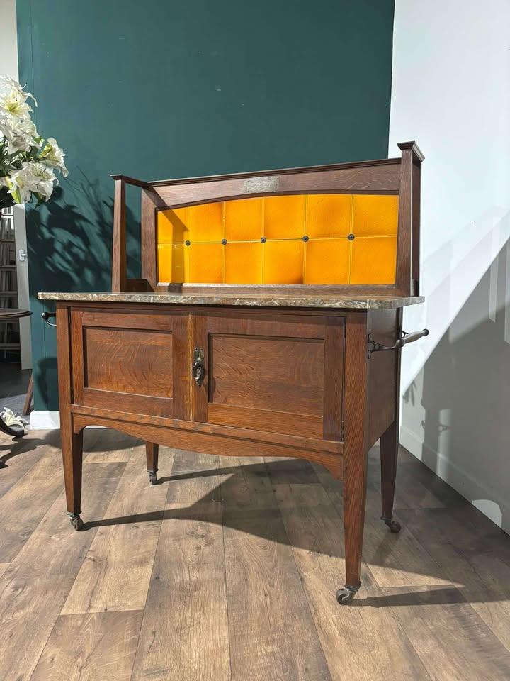 Arts & Crafts Marble Top Washstand (1 of 14) Arts & Crafts Marble Top Washstand (1 of 14)