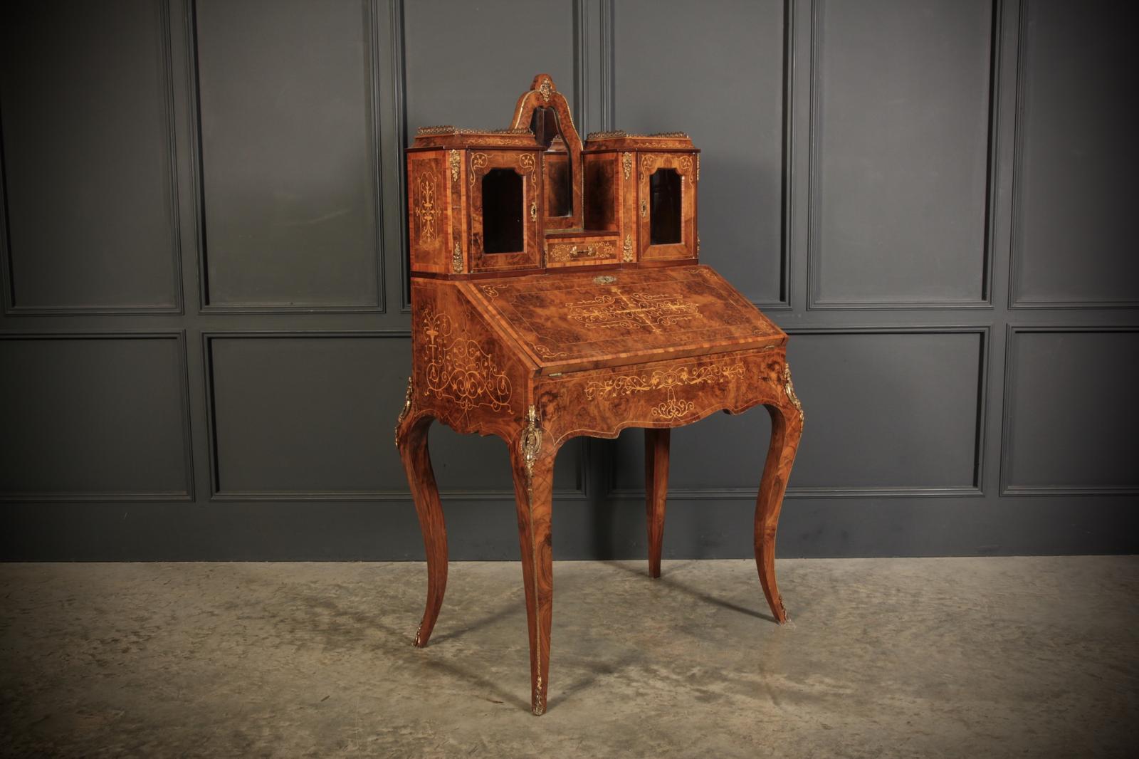 Victorian Inlaid Burr Walnut Ladies Writing Desk / Bonheur De Jour (1 of 21) Victorian Inlaid Burr Walnut Ladies Writing Desk / Bonheur De Jour (1 of 21)