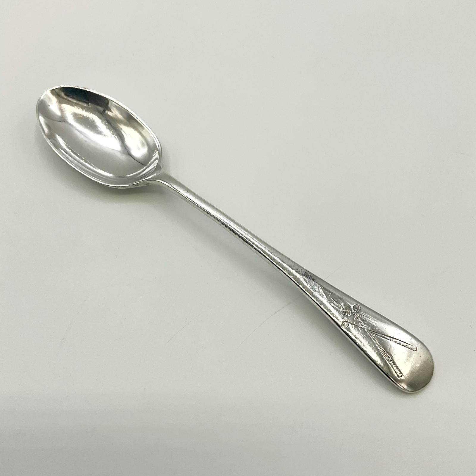 Antique 1924 Sterling Silver Coffee Spoon, Golf Interest (1 of 11)