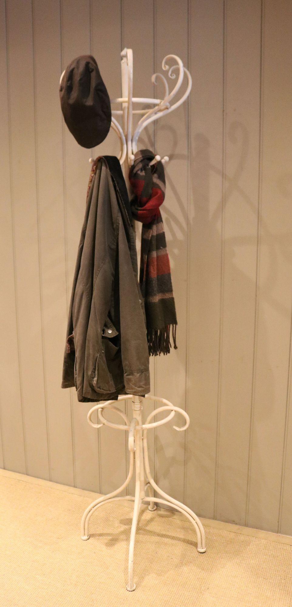 White Metal Painted Coat & Hat Stand (1 of 9)