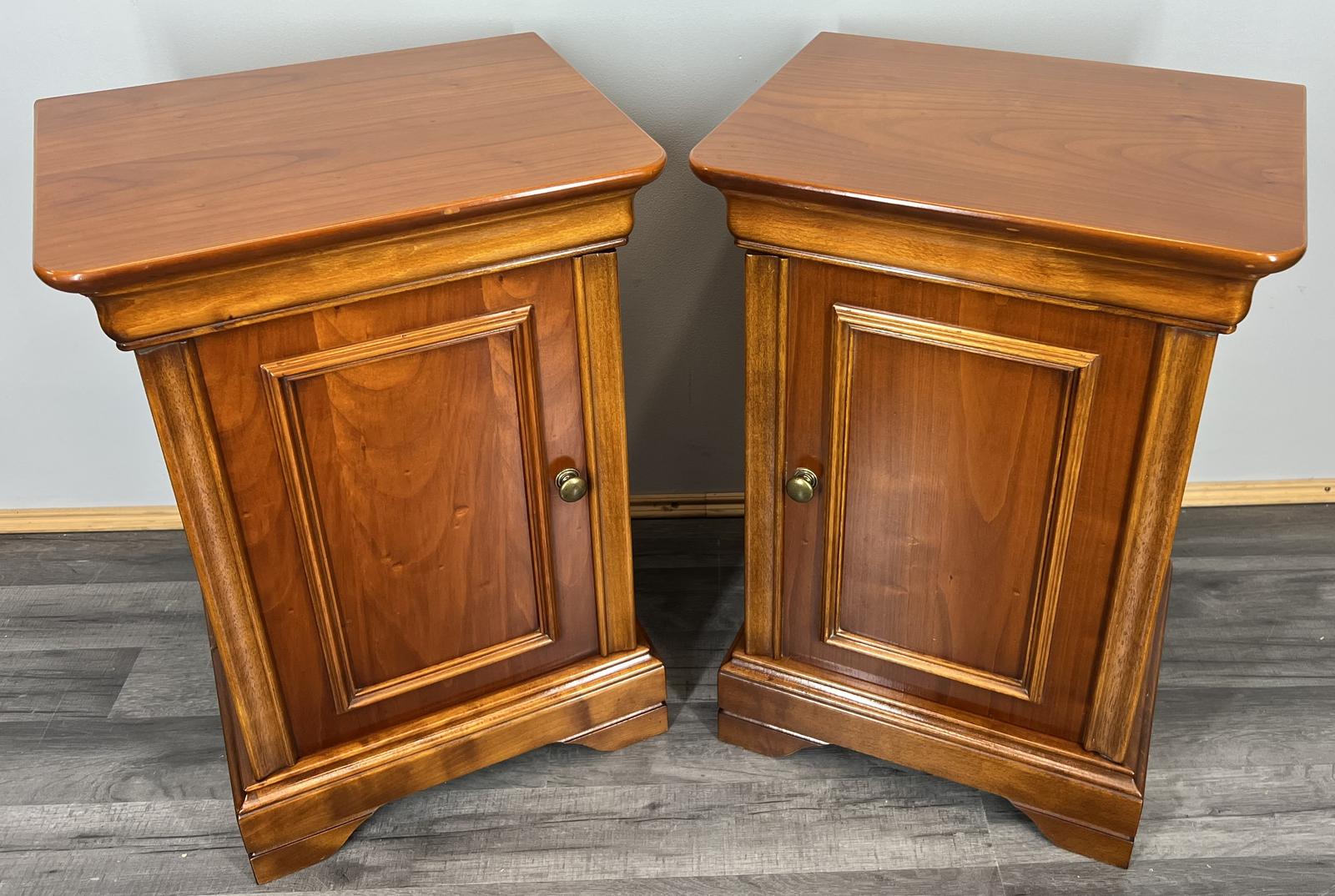 French Vintage Bedside Tables Pair Panel Door Cupboards Cabinets LOT 3952 (1 of 11) French Vintage Bedside Tables Pair Panel Door Cupboards Cabinets LOT 3952 (1 of 11)