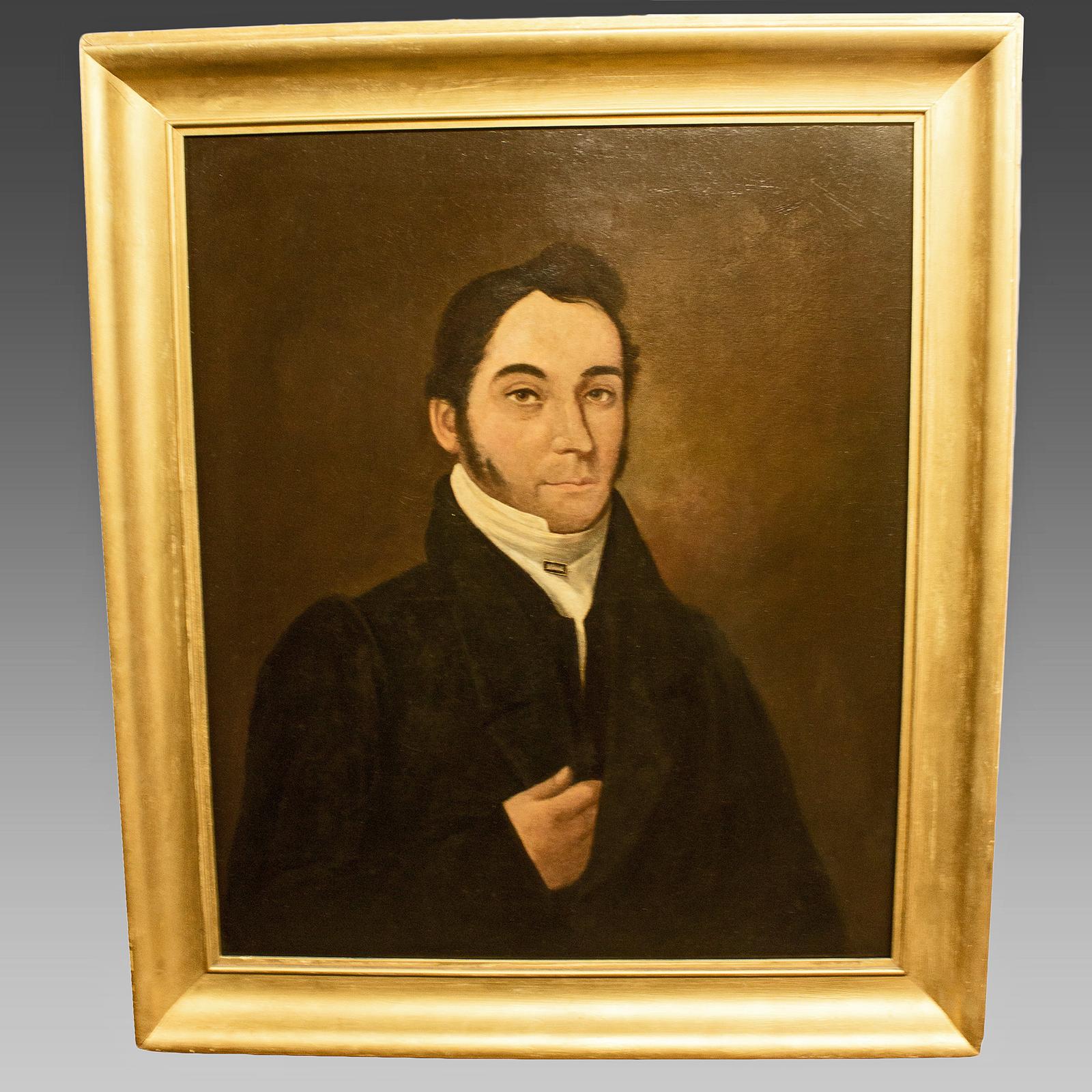 Portrait of a Gentleman Regency Period Oil on Canvas (1 of 12)