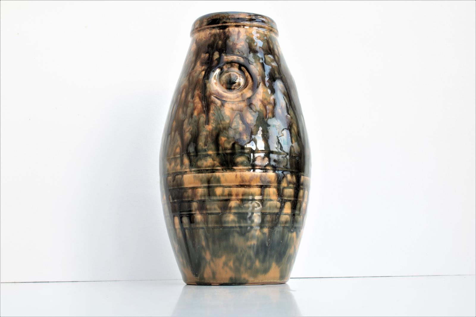 Langley Mill Pottery Stoneware Vase Mottled Tortoiseshell (1 of 13) Langley Mill Pottery Stoneware Vase Mottled Tortoiseshell (1 of 13)