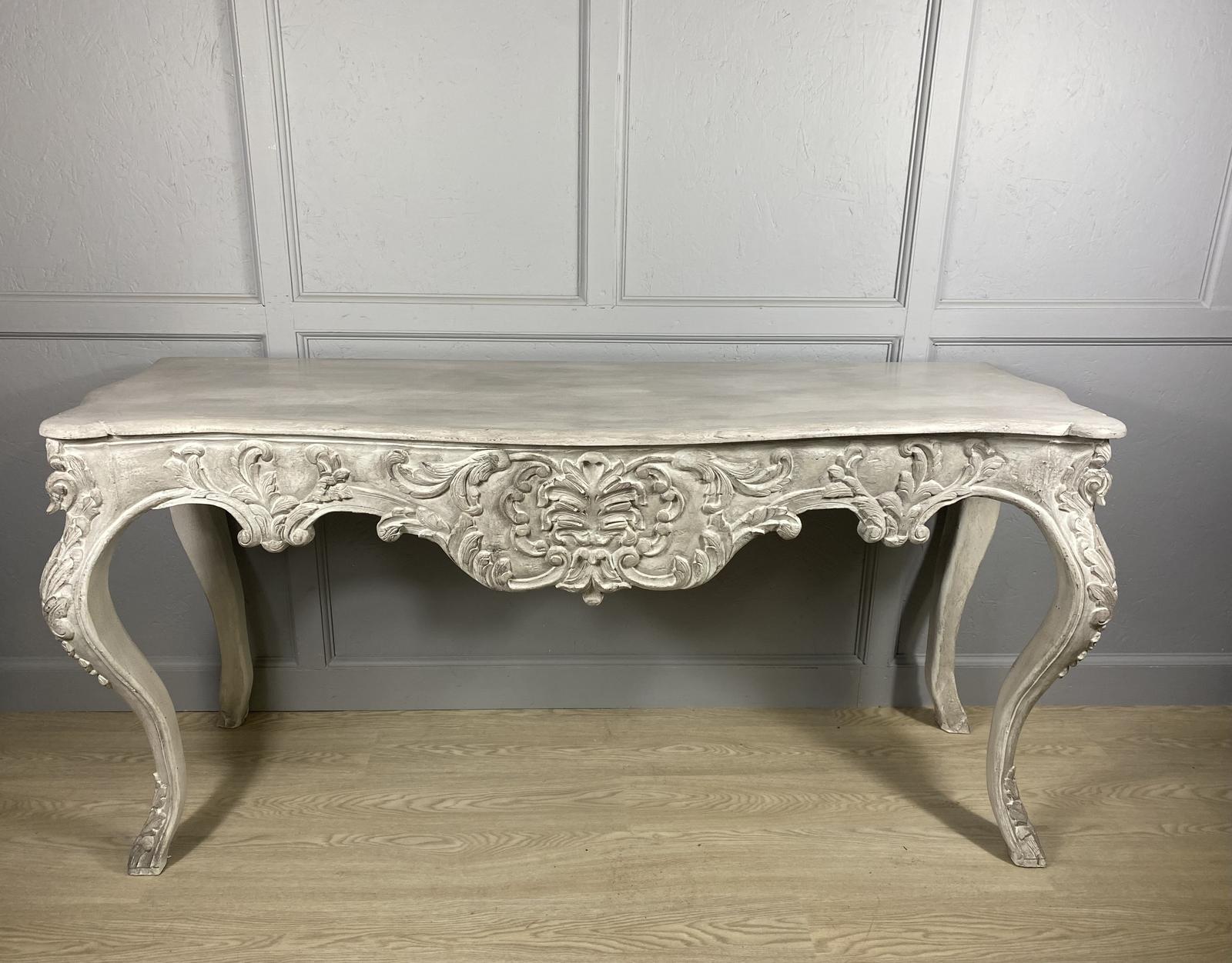 Carved Painted Console Table (1 of 9)