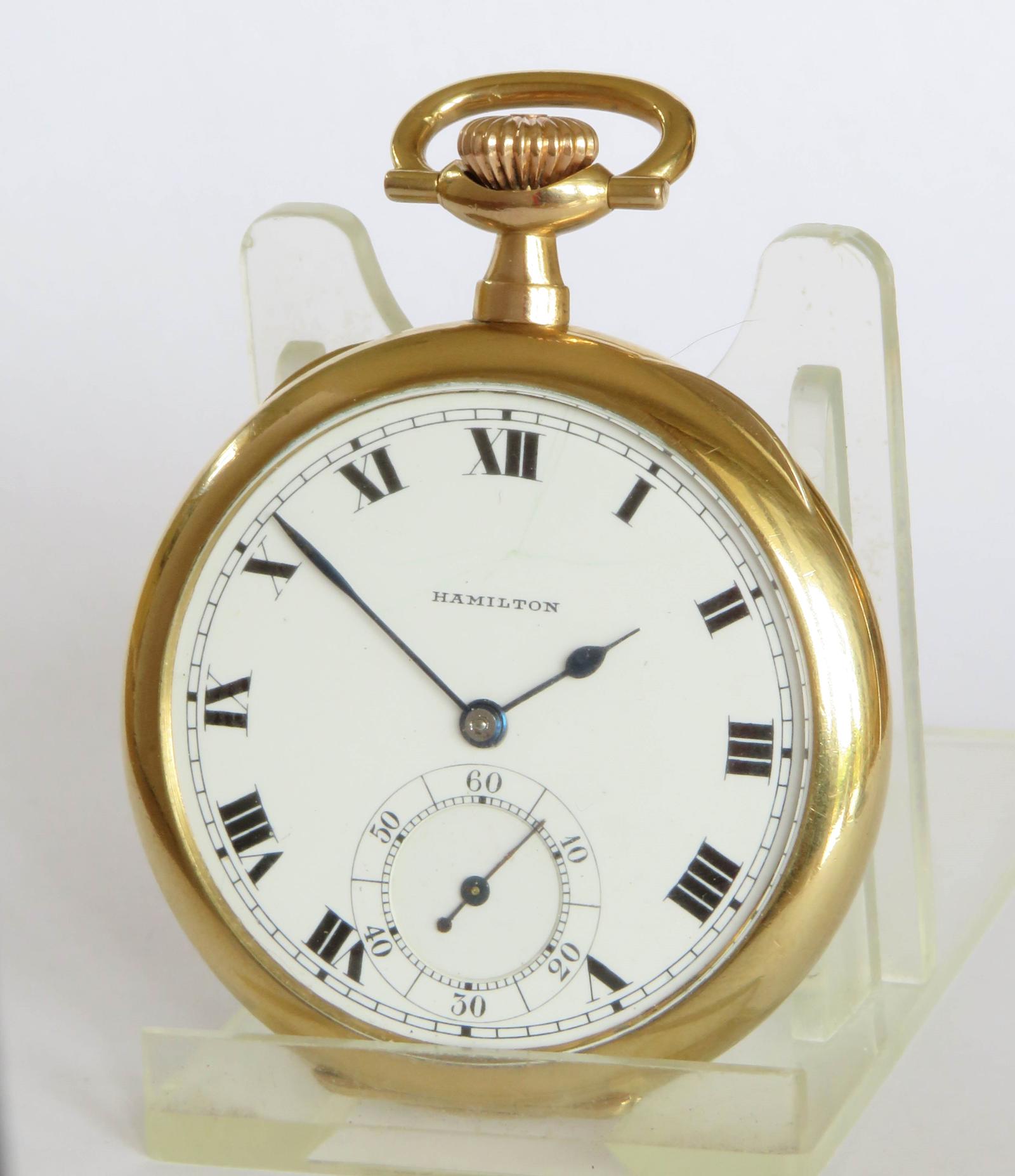 Pocket Watch: 1914 Hamilton Pocket Watch, Inspection Lens (1 of 4)