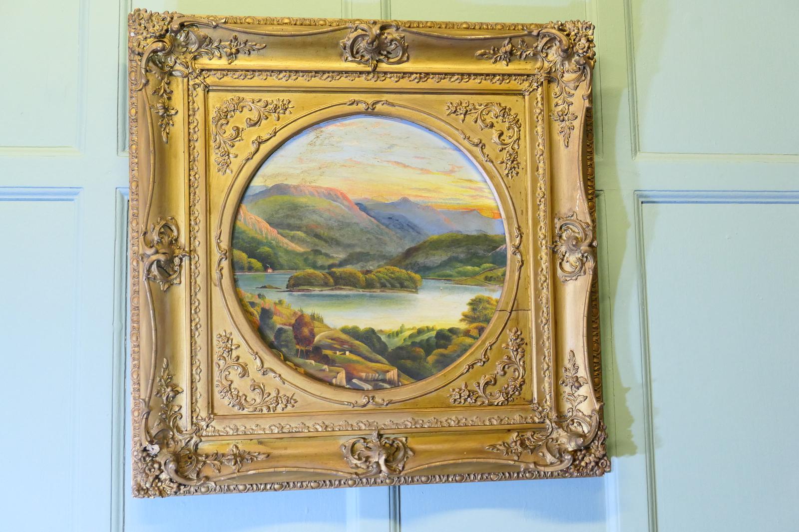 Unsigned Victorian Landscape in a Large Square Frame (1 of 6)