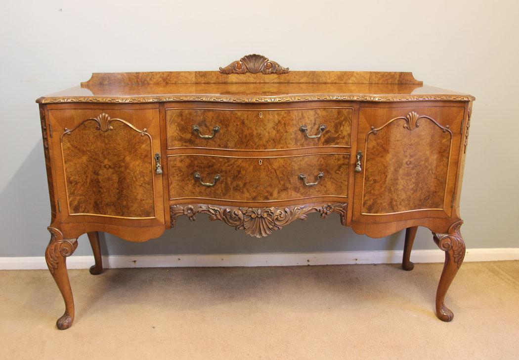 Burr Walnut Antique Serpentine Front Sideboard Server (1 of 16) Burr Walnut Antique Serpentine Front Sideboard Server (1 of 16)