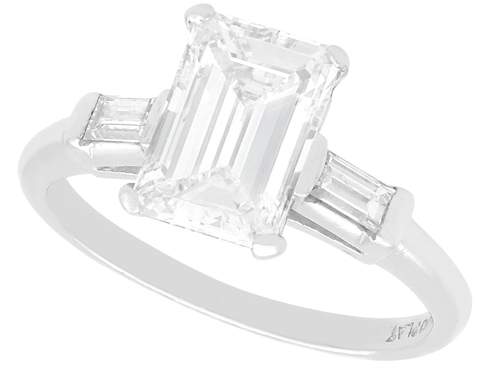 2.38ct Diamond & Platinum Solitaire Ring c.1935 (1 of 13)