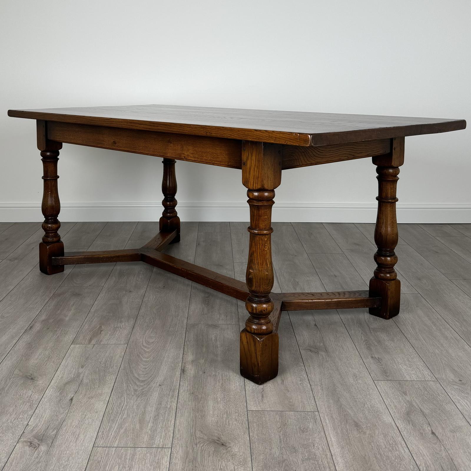 Antique 20th Century Refractory Style Dining Table In Oak (1 of 5) Antique 20th Century Refractory Style Dining Table In Oak (1 of 5)