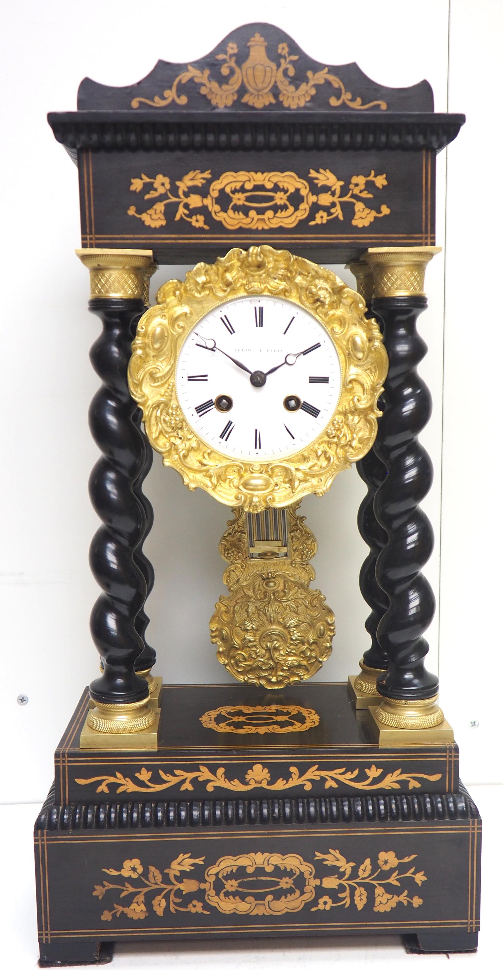 Fine French Empire Marble Portico Clock Pillar Striking 8-day Mantel Clock by Le Roy Paris (1 of 16) Fine French Empire Marble Portico Clock Pillar Striking 8-day Mantel Clock by Le Roy Paris (1 of 16)