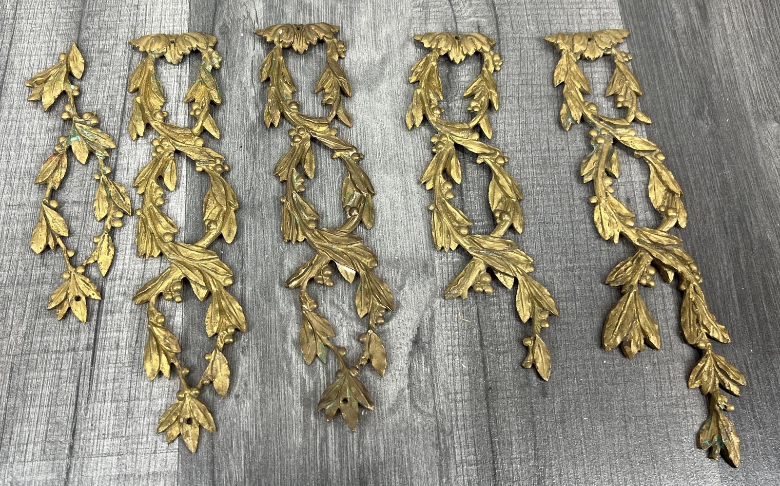 Decorative Antique French Metal Ormolu Mounts 5 Pieces (1 of 6)