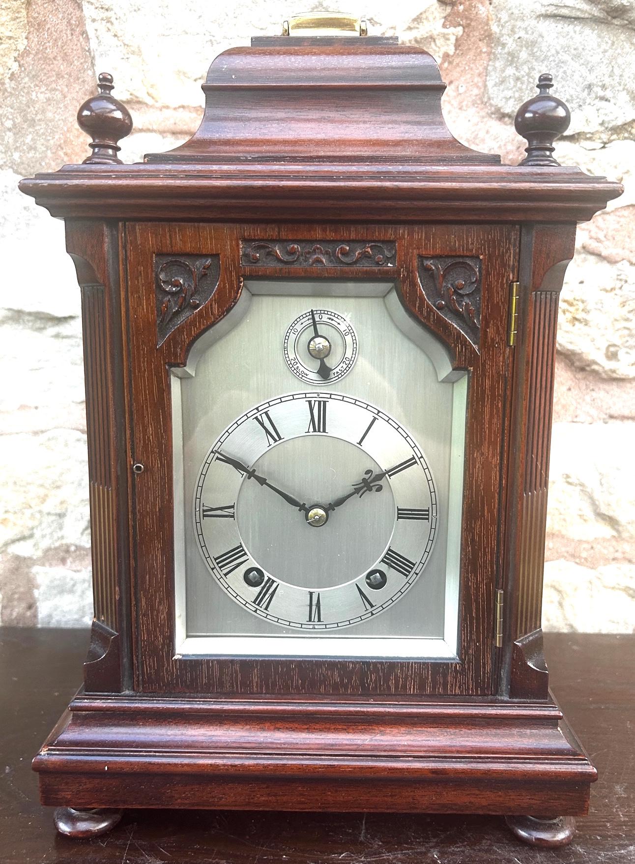 Antique Victorian Mahogany Quarter Striking Ting Tang Movement Bracket Clock (1 of 11)