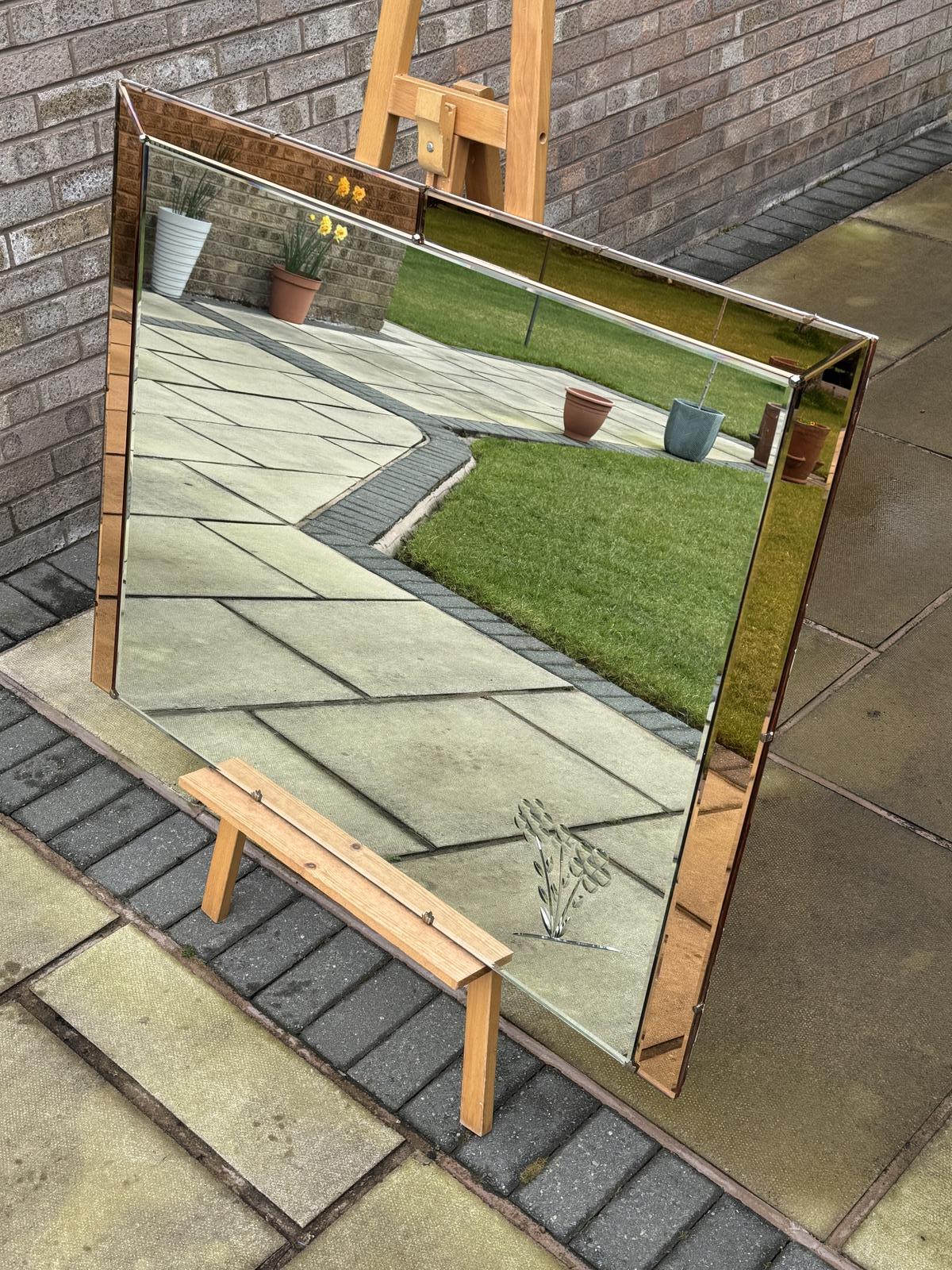 Large Rectangular Overmantel Mirror (1 of 5)