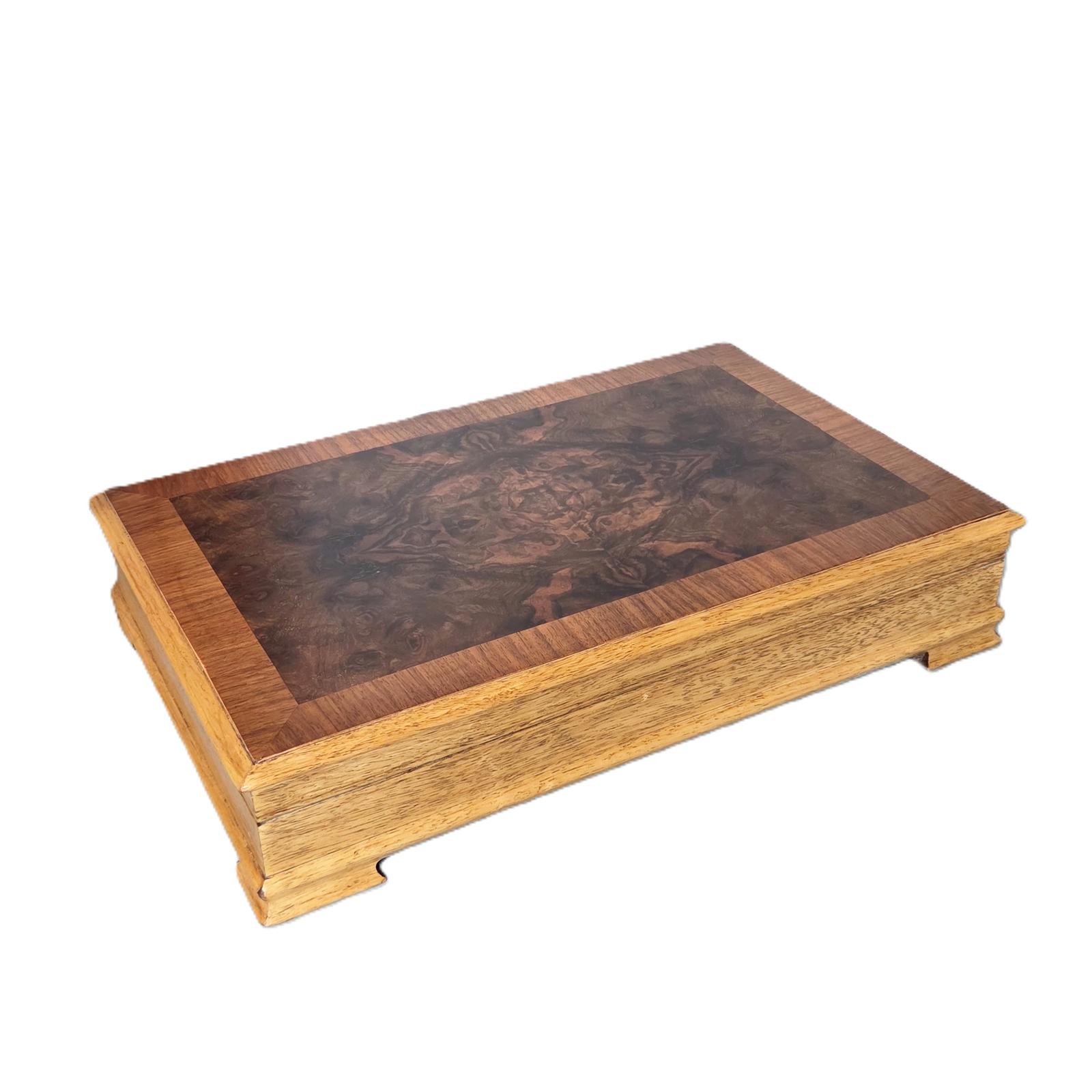 Extra Large Art Deco Burr Walnut & Oak Table Box (1 of 10)