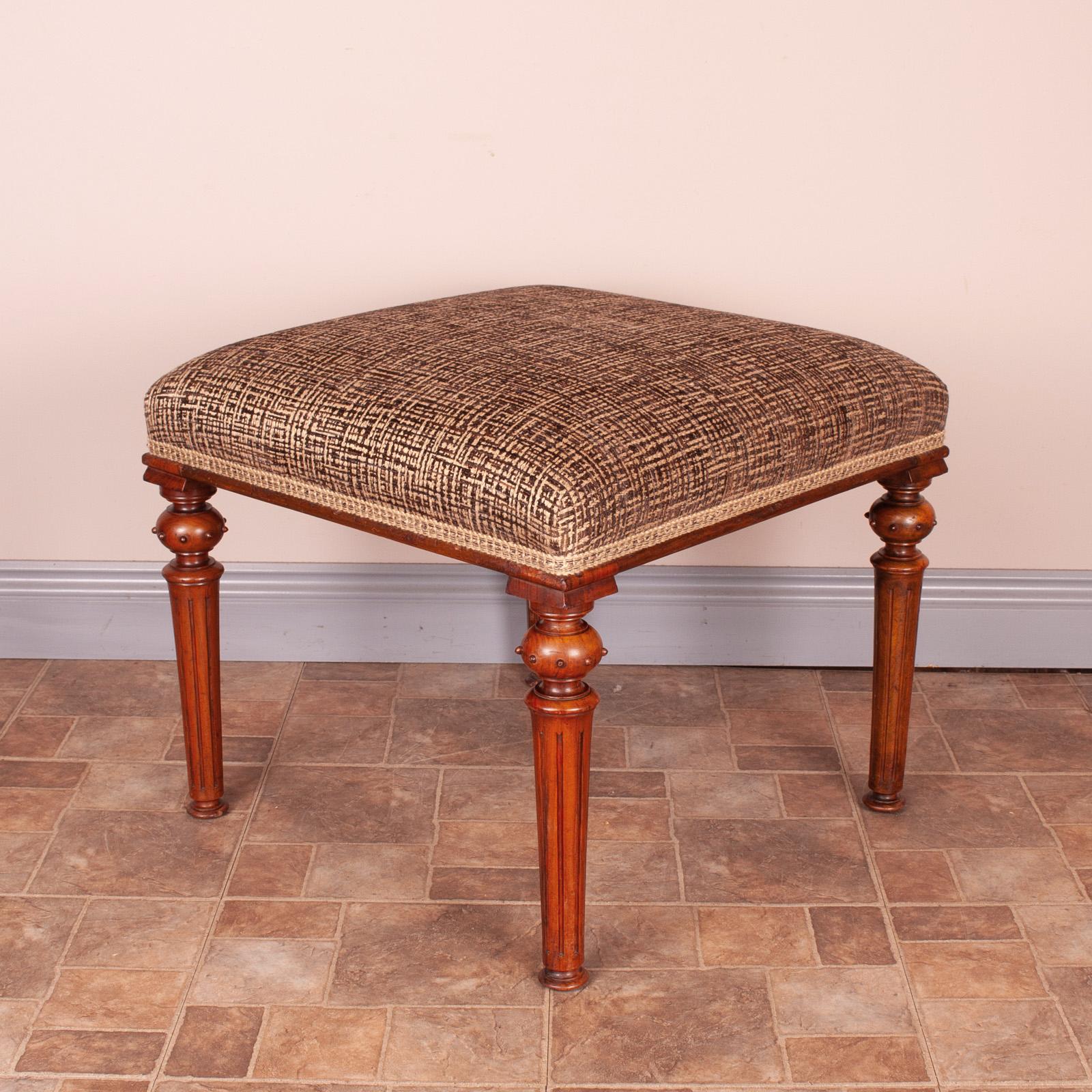 19th Century Walnut Stool (1 of 7)