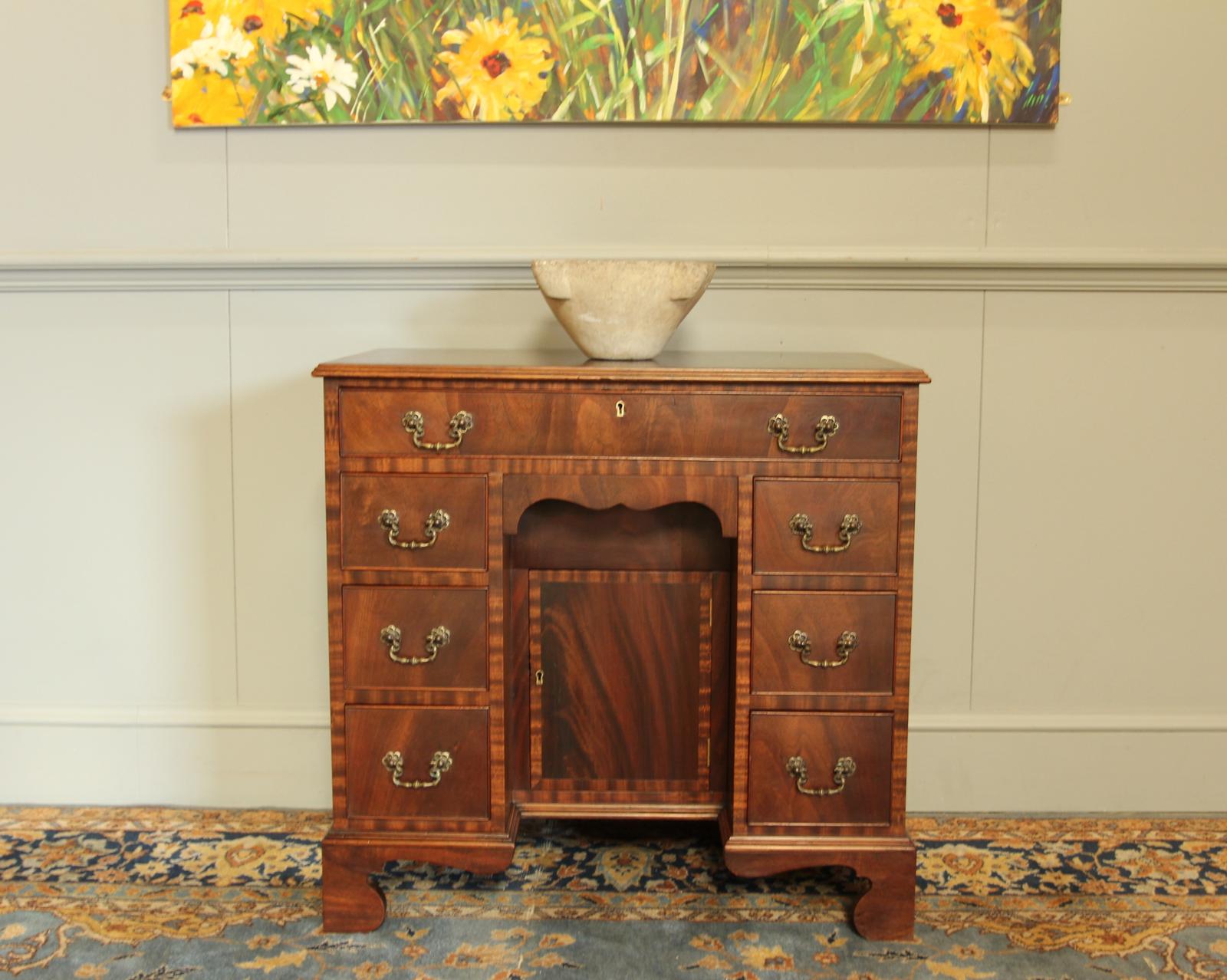 Early 20th Century Curl Mahogany Writing Desk (1 of 11)