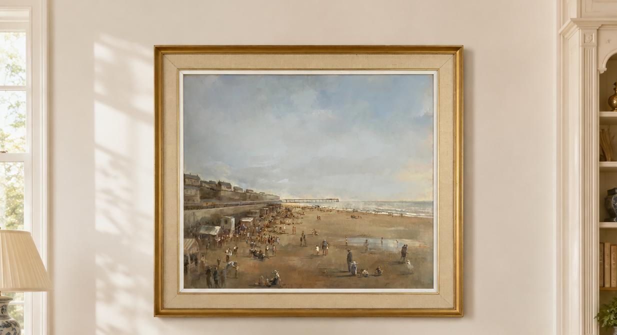 Superb Impressionist Edwardian British Seaside Oil on Board Painting (1 of 12) Superb Impressionist Edwardian British Seaside Oil on Board Painting (1 of 12)
