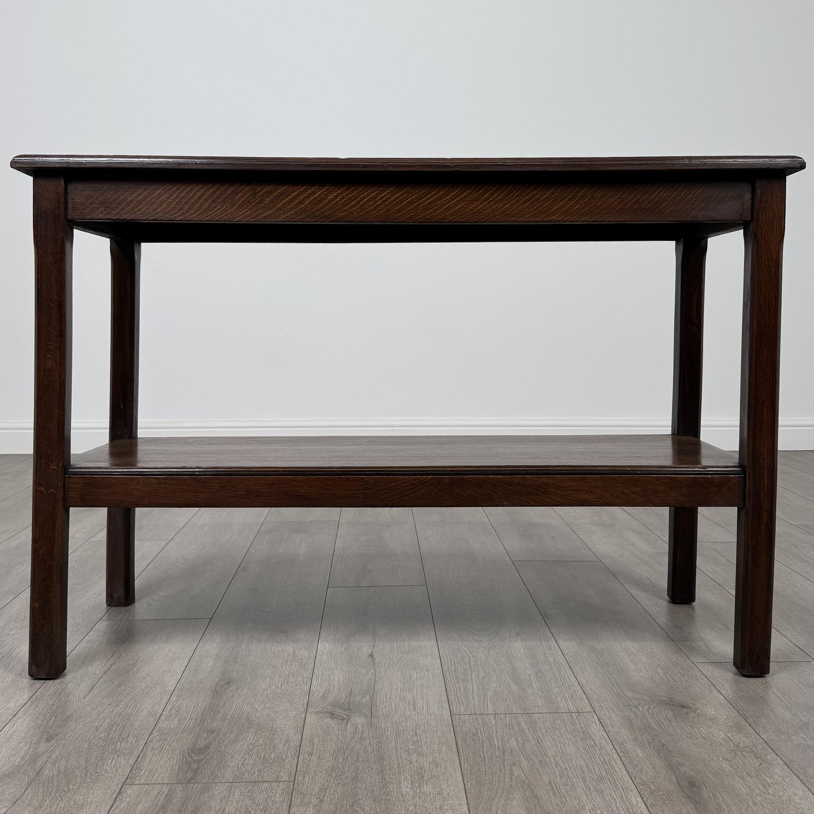 Antique 20th Century Good Quality Oak Side Table (1 of 9)